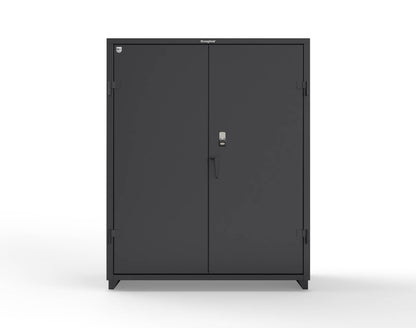 Extra Heavy Duty 14 GA Cabinet with 3 Shelves Secured by Electronic Lock & Card Reader (HID iClass) - 60 In. W x 24 In. D x 75 In. H - 56-243-PI-L-9005