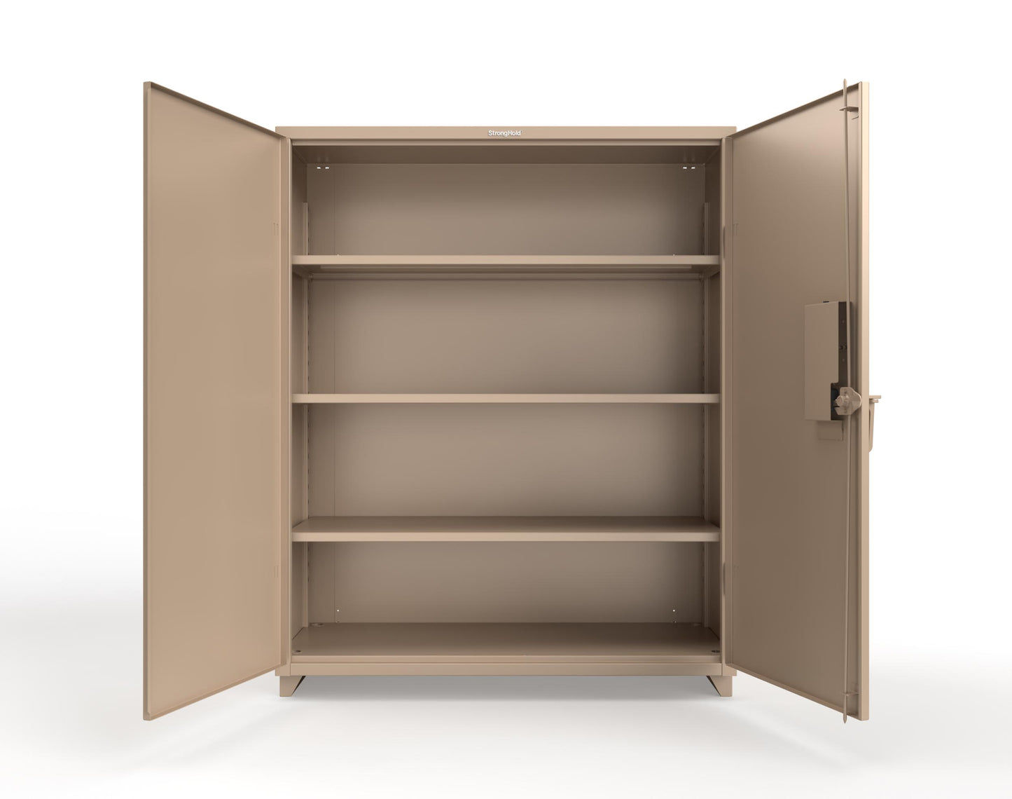 Extra Heavy Duty 14 GA Cabinet with 3 Shelves Secured by Electronic Lock & Card Reader (HID iClass) - 60 In. W x 24 In. D x 75 In. H - 56-243-PI-L-1019
