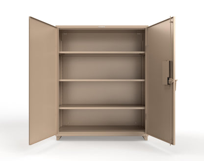 Extra Heavy Duty 14 GA Cabinet with 3 Shelves Secured by Electronic Lock & Card Reader (HID iClass) - 60 In. W x 24 In. D x 75 In. H - 56-243-PI-L-1019
