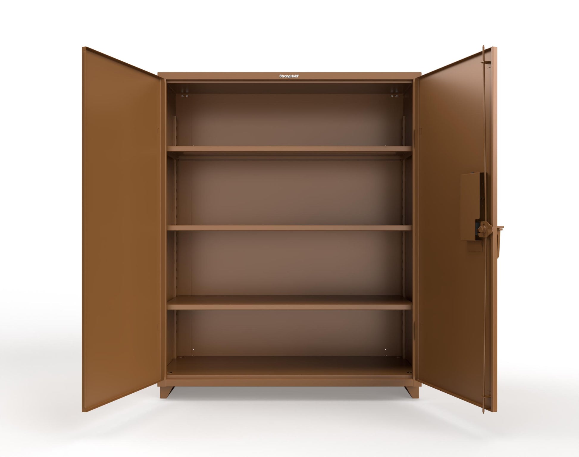 Extra Heavy Duty 14 GA Cabinet with 3 Shelves Secured by Electronic Lock & Card Reader (HID iClass) - 60 In. W x 24 In. D x 75 In. H - 56-243-PI-L-8008