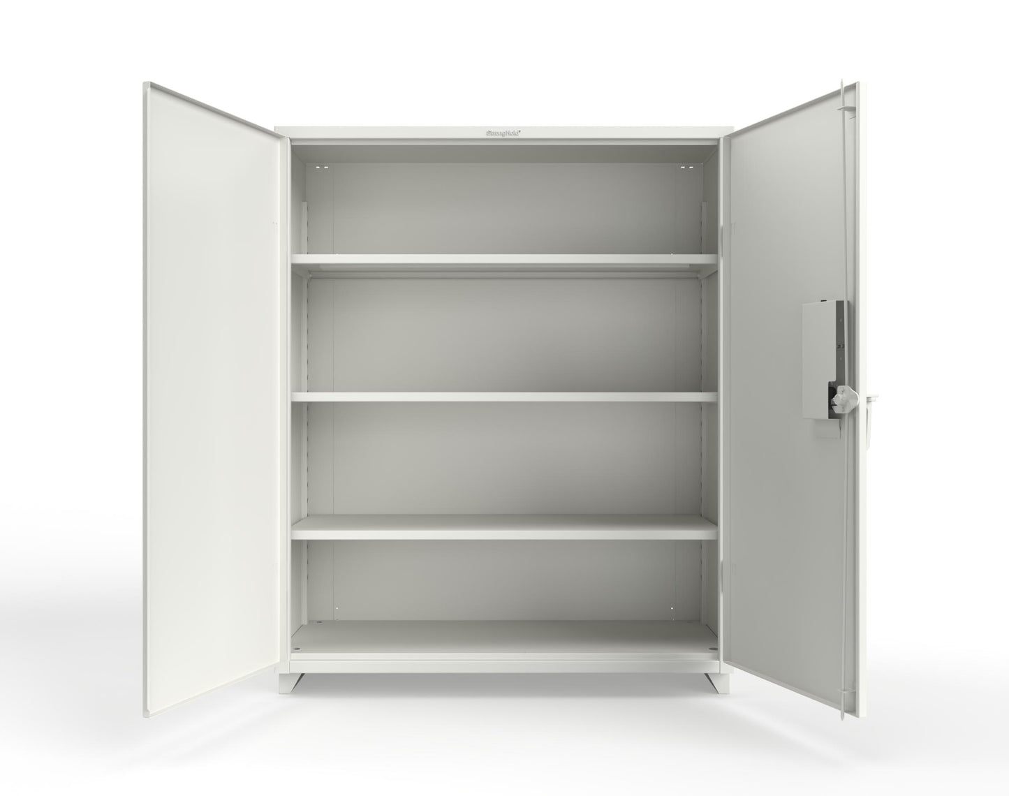 Extra Heavy Duty 14 GA Cabinet with 3 Shelves Secured by Electronic Lock & Card Reader (HID iClass) - 60 In. W x 24 In. D x 75 In. H - 56-243-PI-L-9003