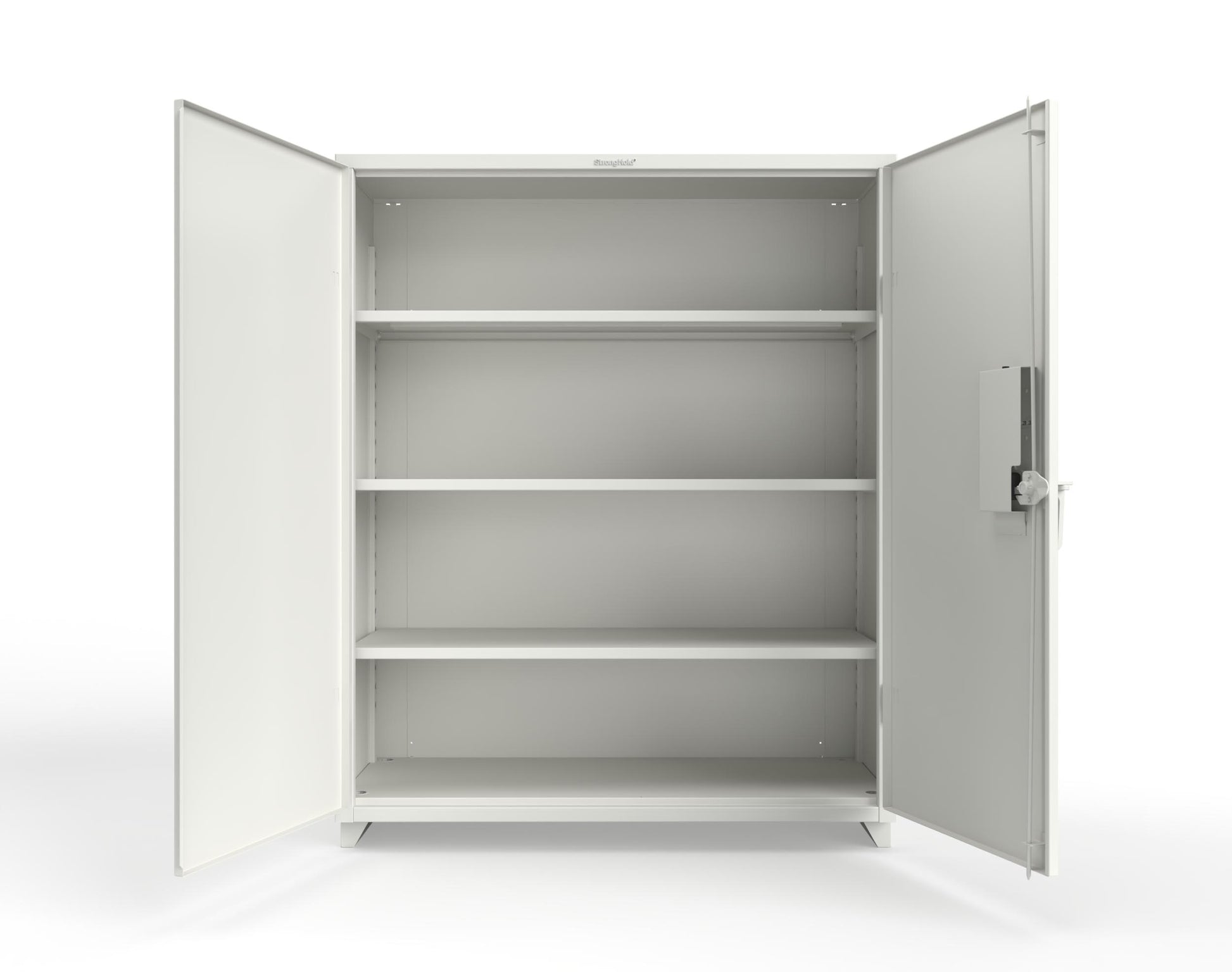 Extra Heavy Duty 14 GA Cabinet with 3 Shelves Secured by Electronic Lock & Card Reader (HID iClass) - 60 In. W x 24 In. D x 75 In. H - 56-243-PI-L-9003