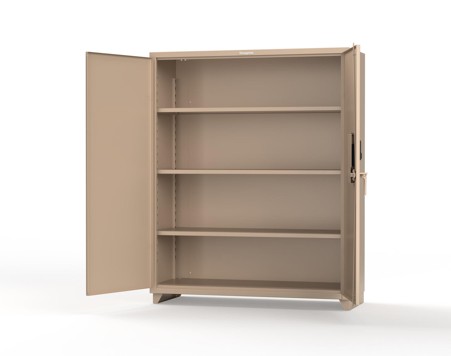 Extra Heavy Duty 14 GA Cabinet with 3 Shelves Secured by Electronic Lock & Card Reader (HID iClass) - 60 In. W x 24 In. D x 75 In. H - 56-243-PI-L-1019