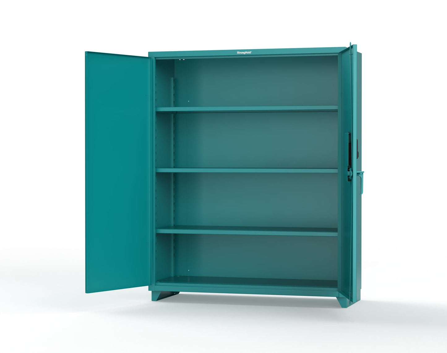 Extra Heavy Duty 14 GA Cabinet with 3 Shelves Secured by Electronic Lock & Card Reader (HID iClass) - 60 In. W x 24 In. D x 75 In. H - 56-243-PI-L-5021