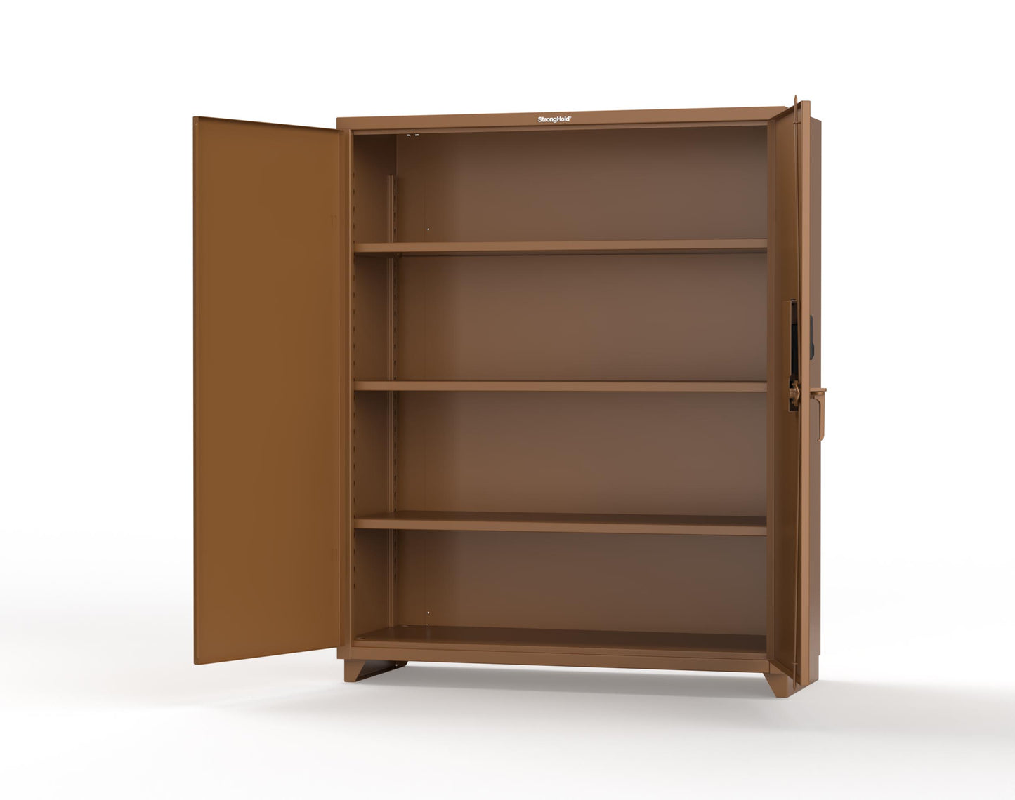 Extra Heavy Duty 14 GA Cabinet with 3 Shelves Secured by Electronic Lock & Card Reader (HID iClass) - 60 In. W x 24 In. D x 75 In. H - 56-243-PI-L-8008