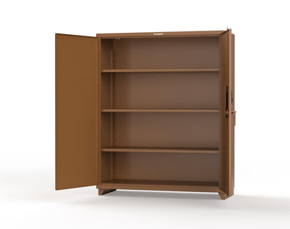 Extra Heavy Duty 14 GA Cabinet with 3 Shelves Secured by Electronic Lock & Card Reader (HID iClass) - 60 In. W x 24 In. D x 75 In. H - 56-243-PI-L-8008