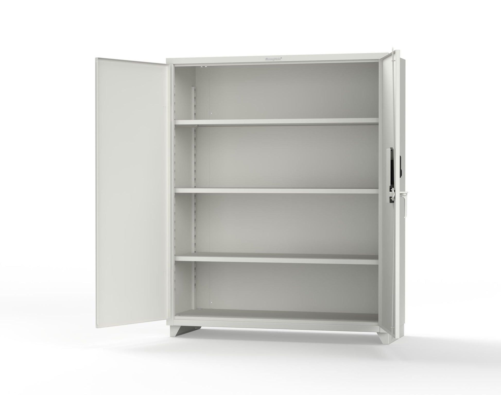 Extra Heavy Duty 14 GA Cabinet with 3 Shelves Secured by Electronic Lock & Card Reader (HID iClass) - 60 In. W x 24 In. D x 75 In. H - 56-243-PI-L-9003