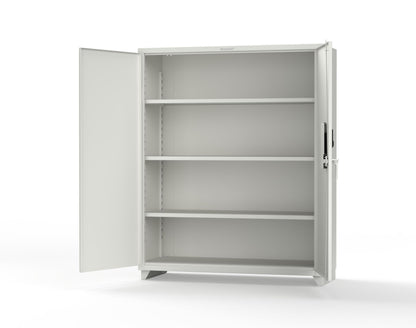 Extra Heavy Duty 14 GA Cabinet with 3 Shelves Secured by Electronic Lock & Card Reader (HID iClass) - 60 In. W x 24 In. D x 75 In. H - 56-243-PI-L-9003