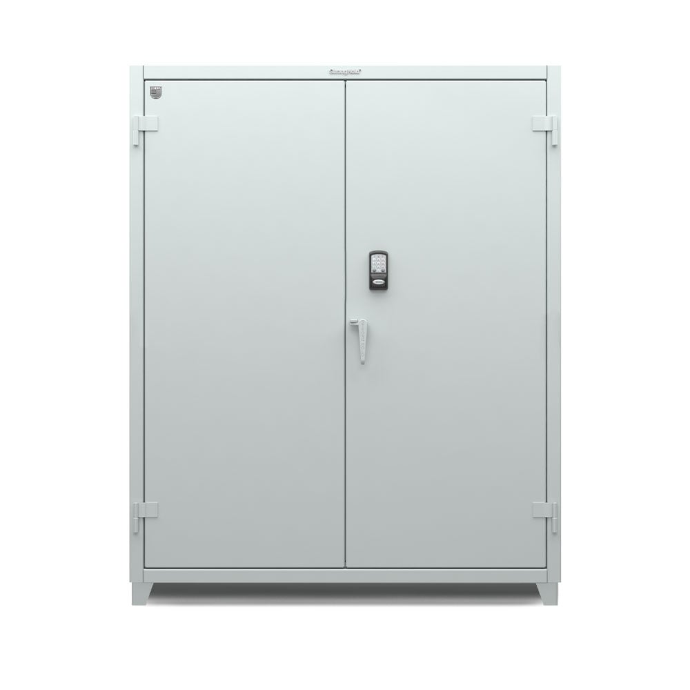 Extra Heavy Duty 14 GA Cabinet with 3 Shelves Secured by Electronic Lock & Card Reader (HID) - 60 In. W x 24 In. D x 75 In. H