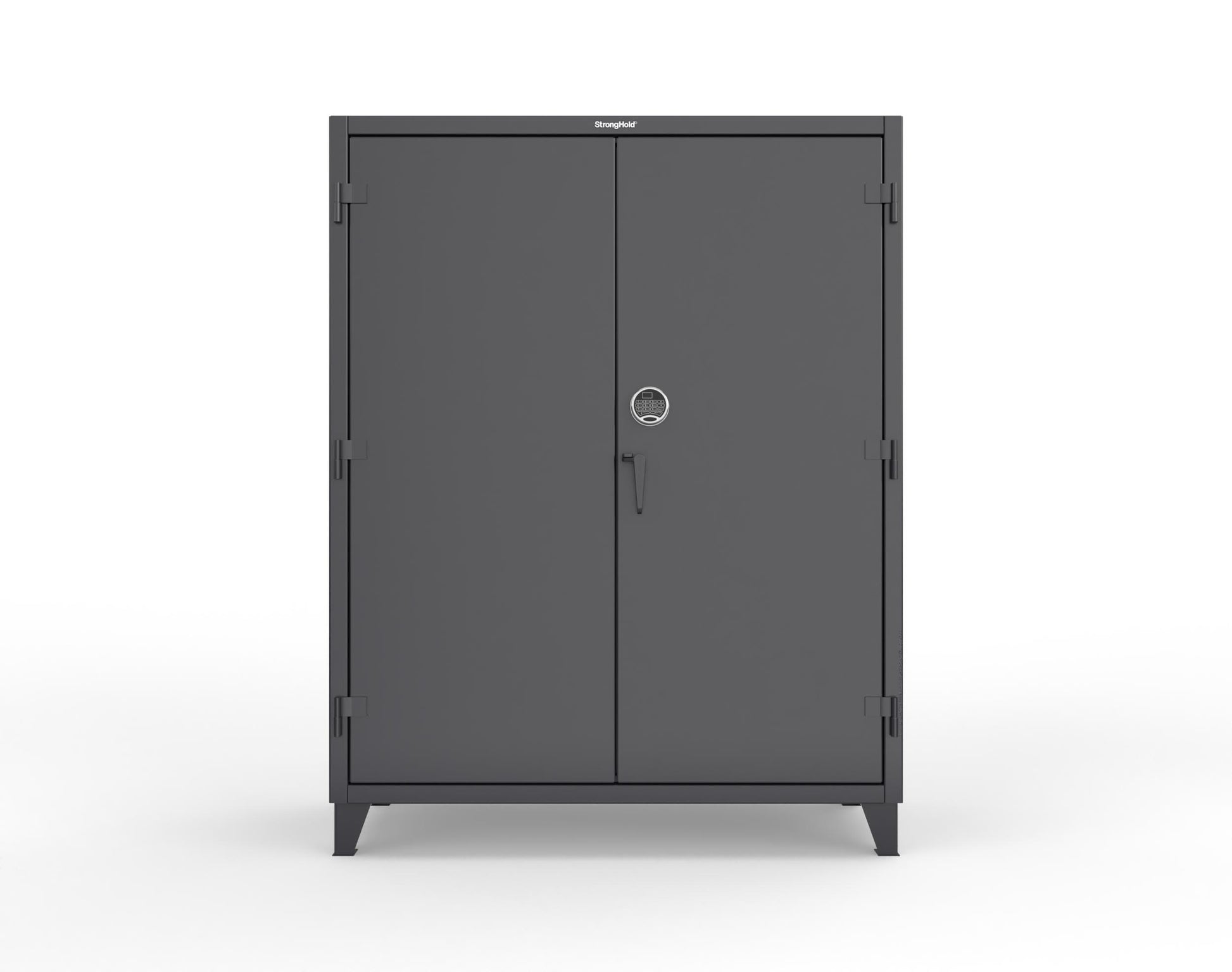 Extreme Duty 12 GA Cabinet with 4 Shelves Secured by Electronic Lock with Digital Screen - 60 In. W x 24 In. D x 78 In. H - 56-244-AT-9005