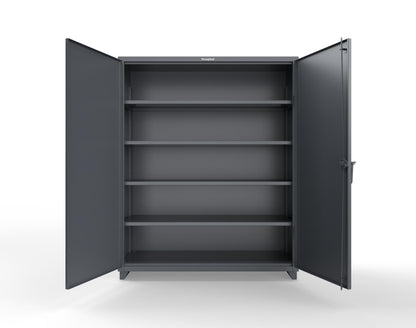 Extra Heavy Duty 14 GA Cabinet with 4 Shelves - 60 In. W x 24 In. D x 75 In. H - 56-244-L-7024