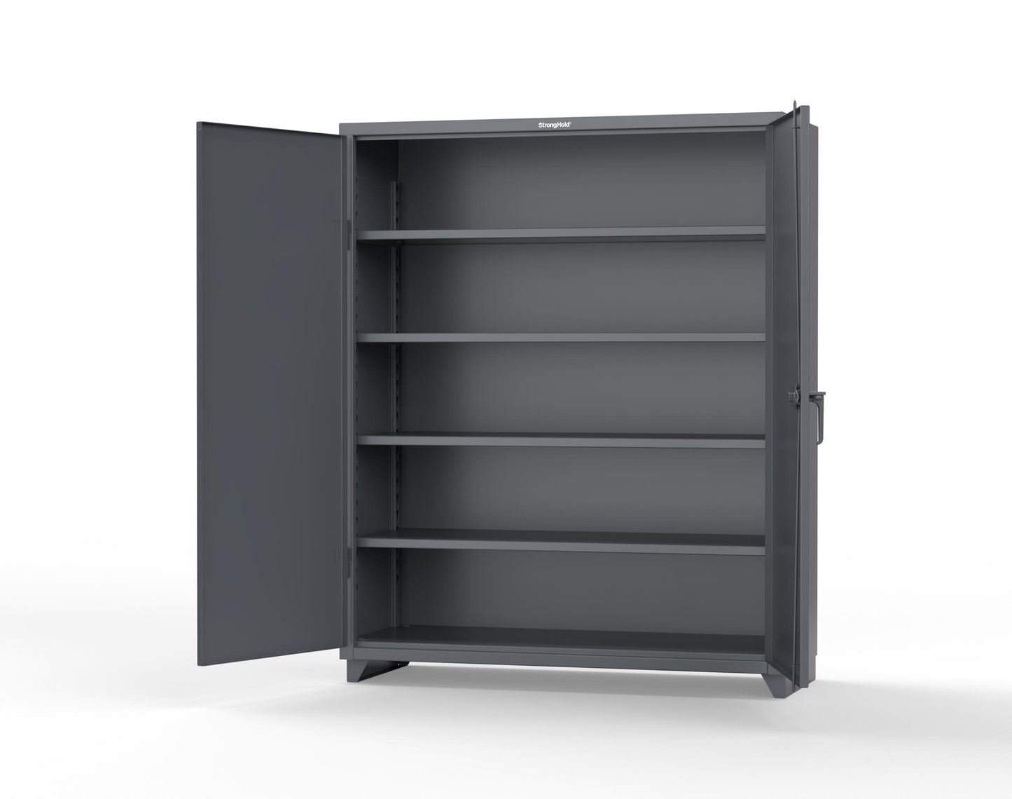 Extra Heavy Duty 14 GA Cabinet with 4 Shelves - 60 In. W x 24 In. D x 75 In. H - 56-244-L-7024