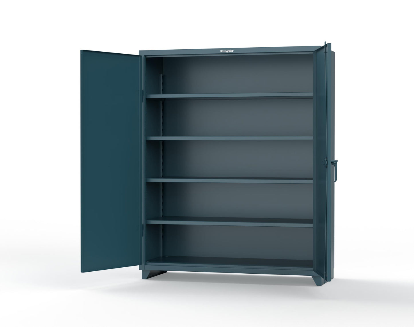 Extra Heavy Duty 14 GA Cabinet with 4 Shelves - 60 In. W x 24 In. D x 75 In. H - 56-244-L-5001