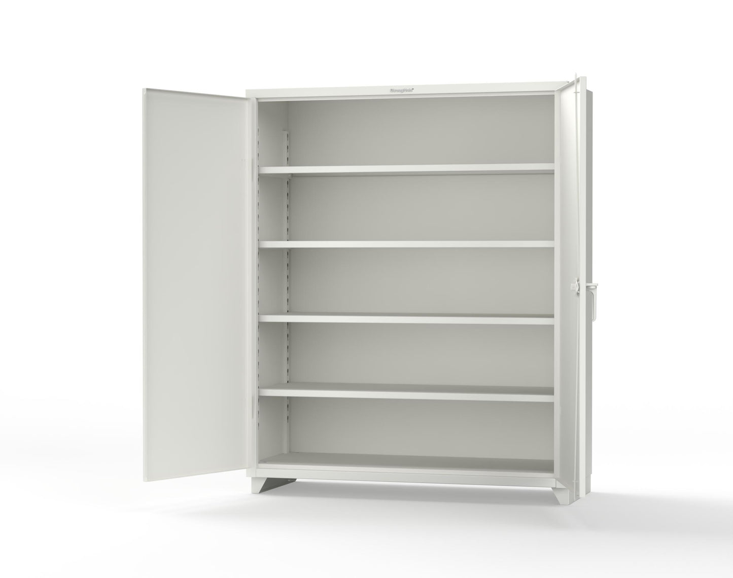 Extra Heavy Duty 14 GA Cabinet with 4 Shelves - 60 In. W x 24 In. D x 75 In. H - 56-244-L-9003