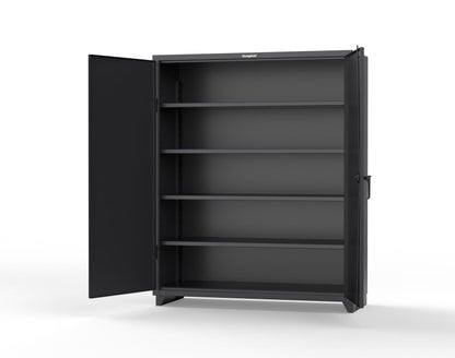 Extra Heavy Duty 14 GA Cabinet with 4 Shelves - 60 In. W x 24 In. D x 75 In. H - 56-244-L-9005