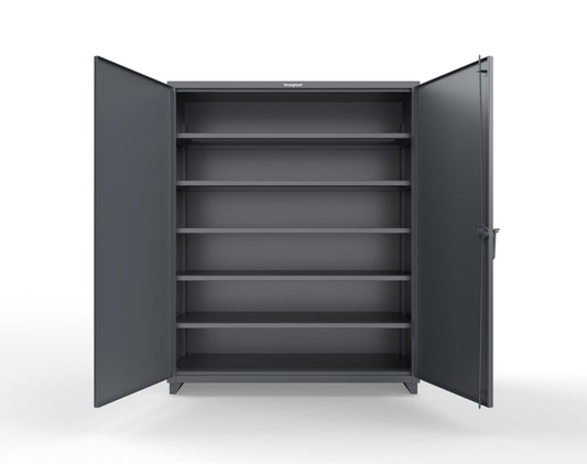 Extra Heavy Duty 14 GA Cabinet with 5 Shelves - 60 In. W x 24 In. D x 75 In. H - 56-245-L-7024