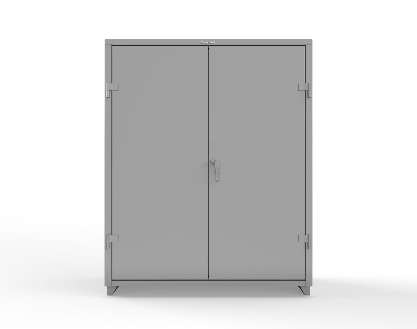 Extra Heavy Duty 14 GA Cabinet with 5 Shelves - 60 In. W x 24 In. D x 75 In. H - 56-245-L-7037