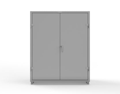 Extra Heavy Duty 14 GA Cabinet with 5 Shelves - 60 In. W x 24 In. D x 75 In. H - 56-245-L-7037