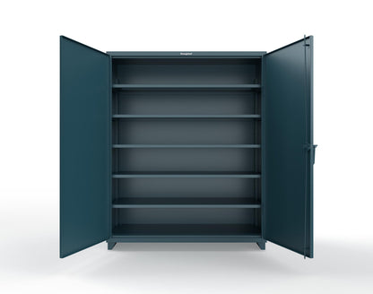 Extra Heavy Duty 14 GA Cabinet with 5 Shelves - 60 In. W x 24 In. D x 75 In. H - 56-245-L-5001