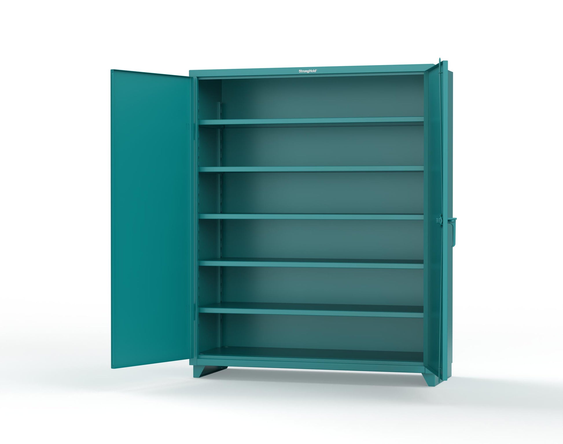 Extra Heavy Duty 14 GA Cabinet with 5 Shelves - 60 In. W x 24 In. D x 75 In. H - 56-245-L-5021