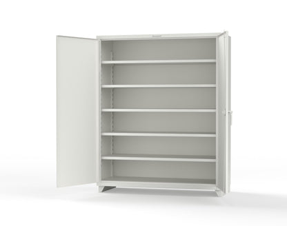 Extra Heavy Duty 14 GA Cabinet with 5 Shelves - 60 In. W x 24 In. D x 75 In. H - 56-245-L-9003