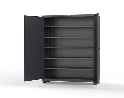 Extra Heavy Duty 14 GA Cabinet with 5 Shelves - 60 In. W x 24 In. D x 75 In. H - 56-245-L-9005