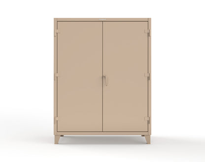 Extreme Duty 12 GA Cabinet with 6 Shelves, Shelf Dividers - 60 In. W x 24 In. D x 78 In. H - 56-246PH-42VD-1019
