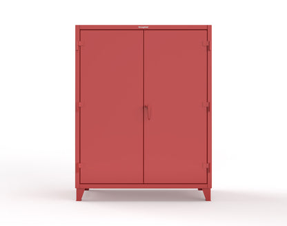 Extreme Duty 12 GA Cabinet with 6 Shelves, Shelf Dividers - 60 In. W x 24 In. D x 78 In. H - 56-246PH-42VD-3001