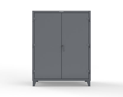 Extreme Duty 12 GA Cabinet with 6 Shelves, Shelf Dividers - 60 In. W x 24 In. D x 78 In. H - 56-246PH-42VD-7024