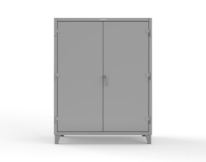 Extreme Duty 12 GA Cabinet with 6 Shelves, Shelf Dividers - 60 In. W x 24 In. D x 78 In. H - 56-246PH-42VD-7037