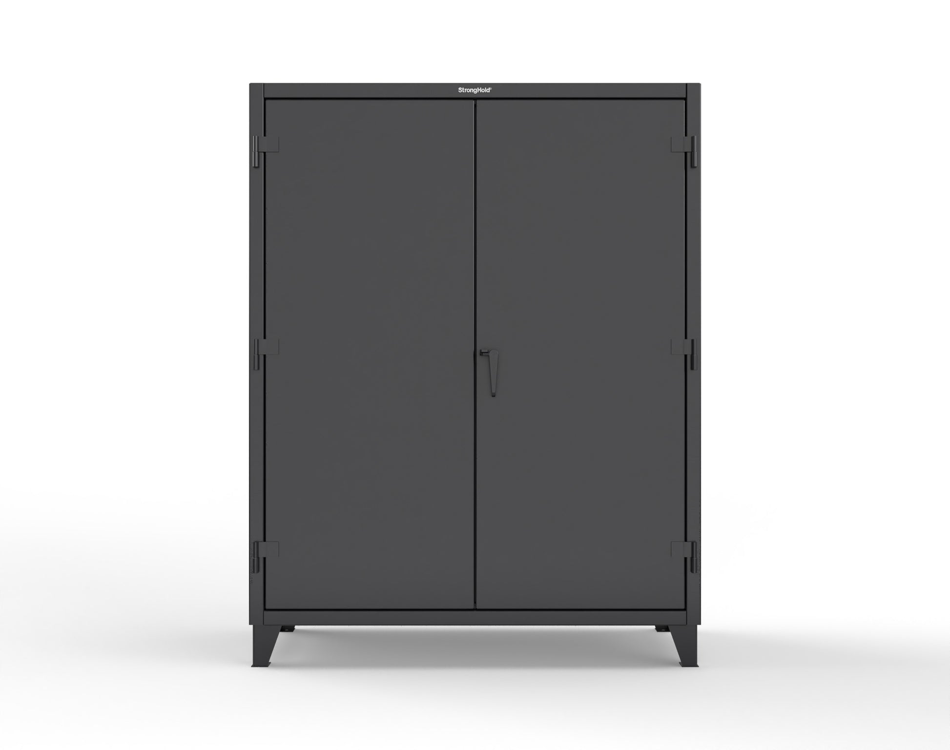 Extreme Duty 12 GA Cabinet with 6 Shelves, Shelf Dividers - 60 In. W x 24 In. D x 78 In. H - 56-246PH-42VD-9005