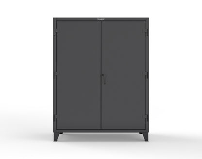Extreme Duty 12 GA Cabinet with 6 Shelves, Shelf Dividers - 60 In. W x 24 In. D x 78 In. H - 56-246PH-42VD-9005