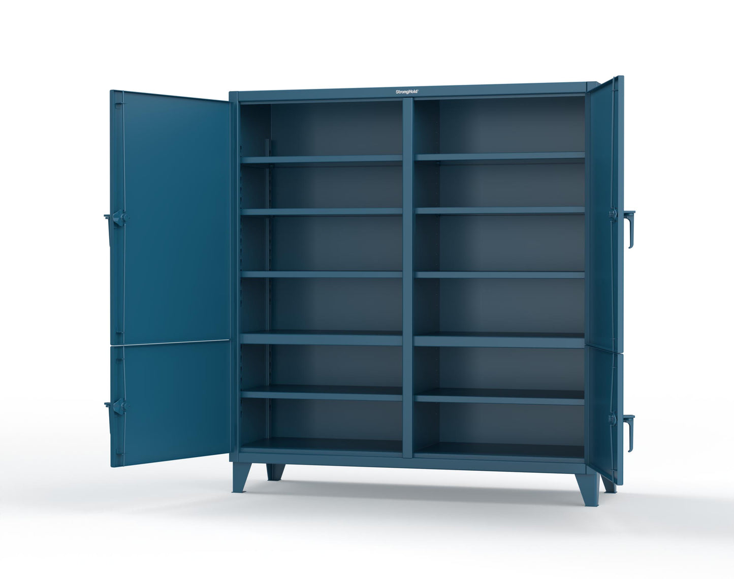 Extreme Duty 12 GA Cabinet with 4 Locking Doors - 60 In. W x 24 In. D x 78 In. H - 56-4D-248-5001