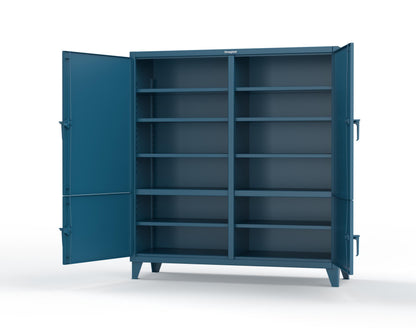 Extreme Duty 12 GA Cabinet with 4 Locking Doors - 60 In. W x 24 In. D x 78 In. H - 56-4D-248-5001