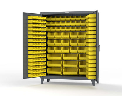 Extreme Duty 12 GA Industrial Cabinet with Multiple Sized Bins - 60 In. W x 24 In. D x 78 In. H - 56-BB-240-MOD-7024