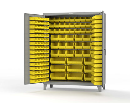 Extreme Duty 12 GA Industrial Cabinet with Multiple Sized Bins - 60 In. W x 24 In. D x 78 In. H - 56-BB-240-MOD-7037