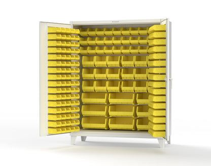 Extreme Duty 12 GA Industrial Cabinet with Multiple Sized Bins - 60 In. W x 24 In. D x 78 In. H - 56-BB-240-MOD-9003