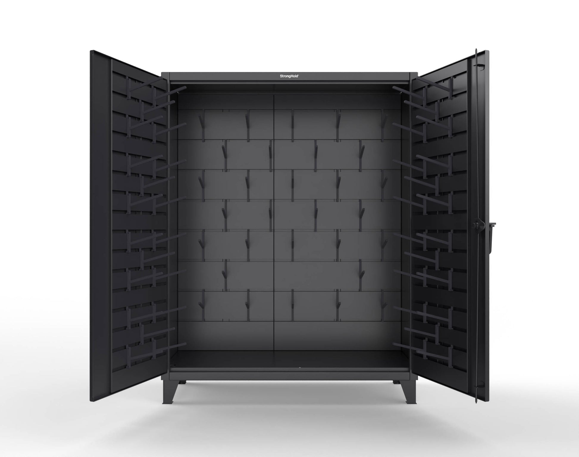 Extreme Duty 12 GA Rigging Cabinet with Hooks | 60 In. W x 24 In. D x 78 In. H - 56-BB-240W/Hooks-9005