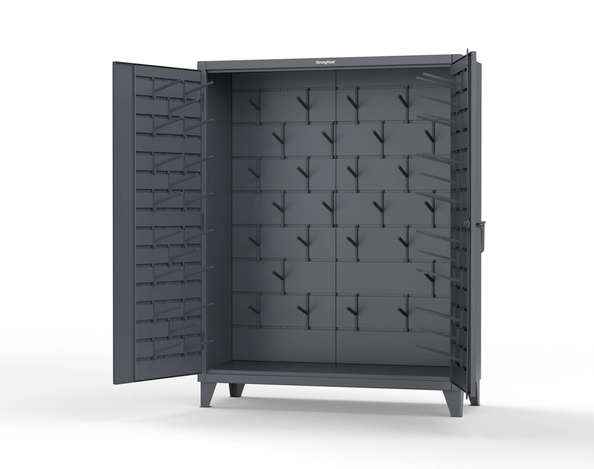 Extreme Duty 12 GA Rigging Cabinet with Hooks | 60 In. W x 24 In. D x 78 In. H - 56-BB-240W/Hooks-7024