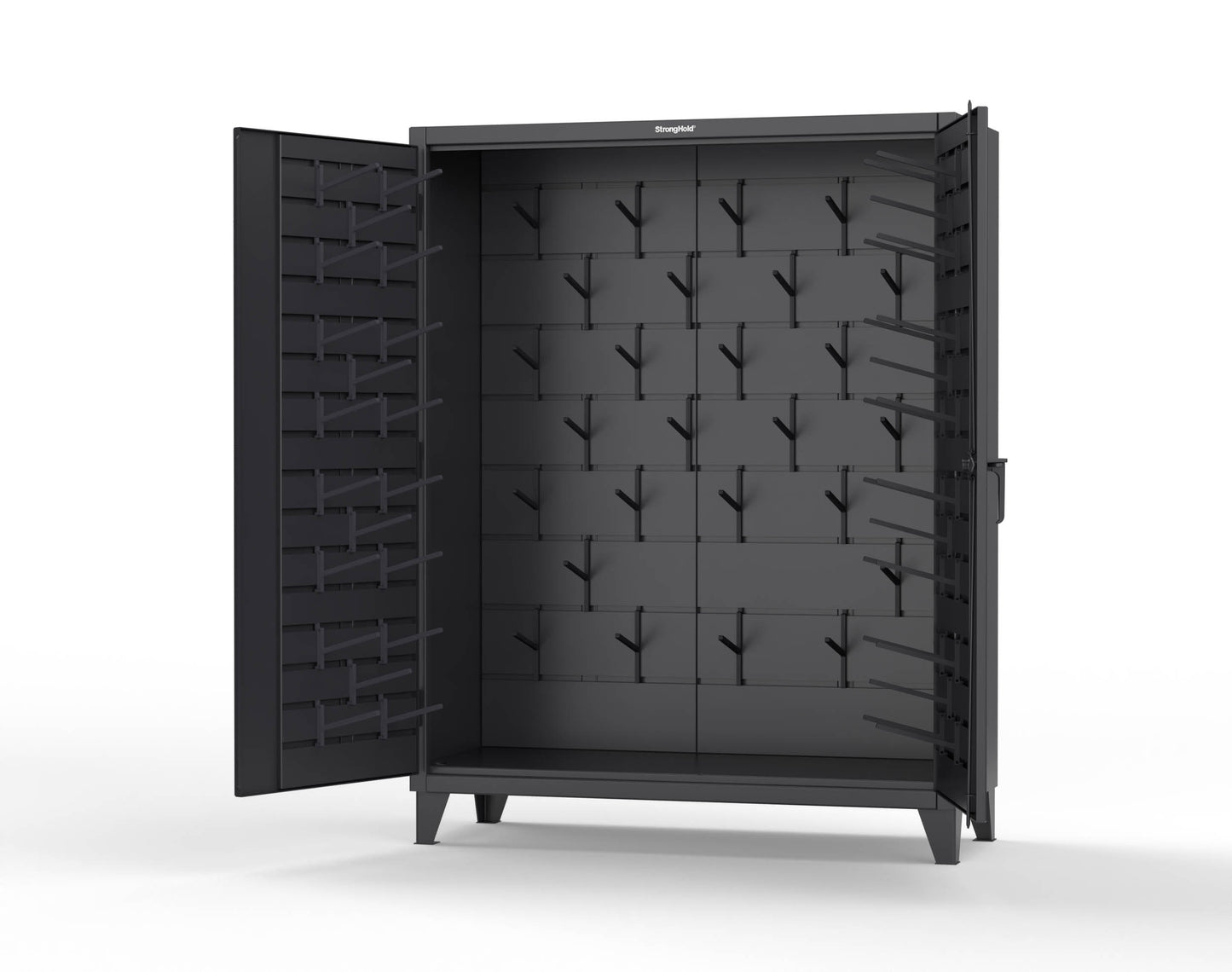Extreme Duty 12 GA Rigging Cabinet with Hooks | 60 In. W x 24 In. D x 78 In. H - 56-BB-240W/Hooks-9005