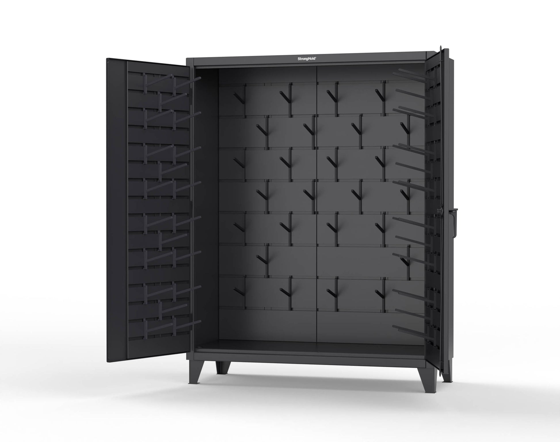 Extreme Duty 12 GA Rigging Cabinet with Hooks | 60 In. W x 24 In. D x 78 In. H - 56-BB-240W/Hooks-9005