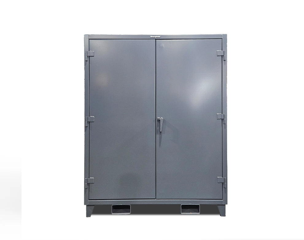 Extreme Duty 12 GA Bin Cabinet with Bins, 2 Shelves - 60 In. W x 36 In. D x 78 In. H - Outlet