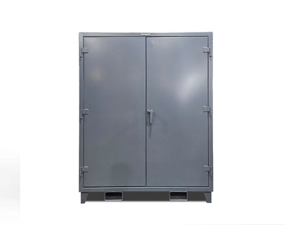 Extreme Duty 12 GA Bin Cabinet with Bins, 2 Shelves - 60 In. W x 36 In. D x 78 In. H - Outlet