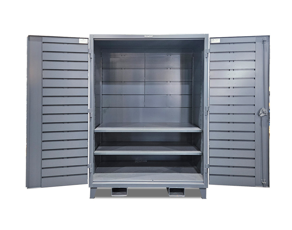 Extreme Duty 12 GA Bin Cabinet with Bins, 2 Shelves - 60 In. W x 36 In. D x 78 In. H - Outlet