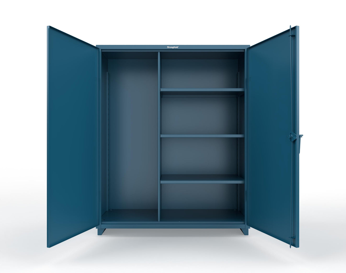 Extra Heavy Duty 14 GA Janitorial Cabinet with 3 Shelves - 60 In. W x 24 In. D x 75 In. H - 56-BC-243-L-5001