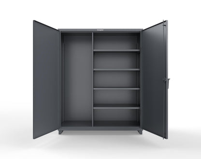 Extra Heavy Duty 14 GA Janitorial Cabinet with 4 Shelves - 60 In. W x 24 In. D x 75 In. H - 56-BC-244-L-7024