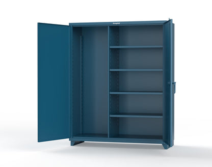 Extra Heavy Duty 14 GA Janitorial Cabinet with 4 Shelves - 60 In. W x 24 In. D x 75 In. H