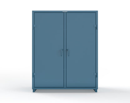 Extra Heavy Duty 14 GA Double Shift Cabinet with 6 Shelves - 60 In. W x 24 In. D x 75 In. H - 56-DS-246-L-5001