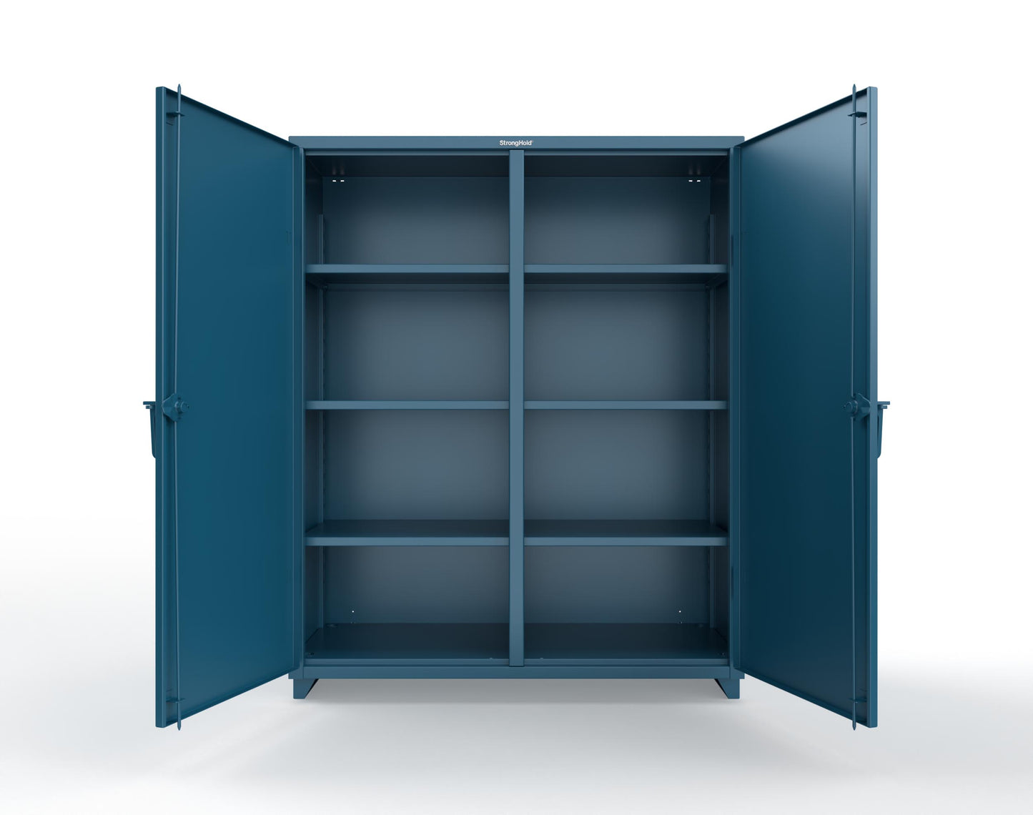 Extra Heavy Duty 14 GA Double Shift Cabinet with 6 Shelves - 60 In. W x 24 In. D x 75 In. H - 56-DS-246-L-5001