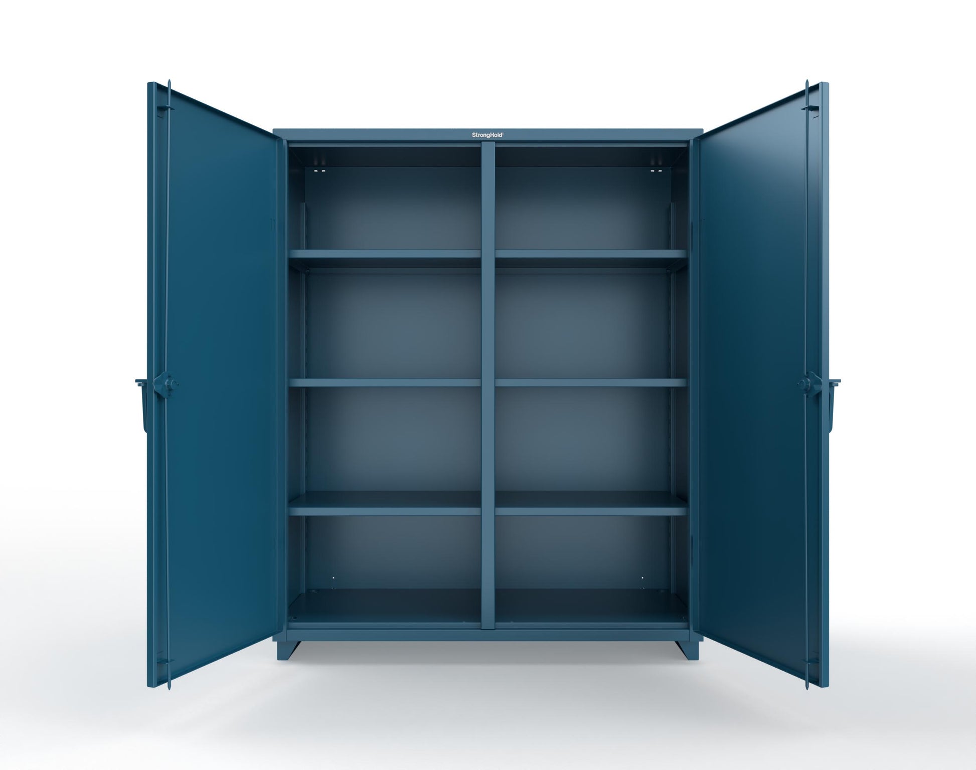 Extra Heavy Duty 14 GA Double Shift Cabinet with 6 Shelves - 60 In. W x 24 In. D x 75 In. H - 56-DS-246-L-5001